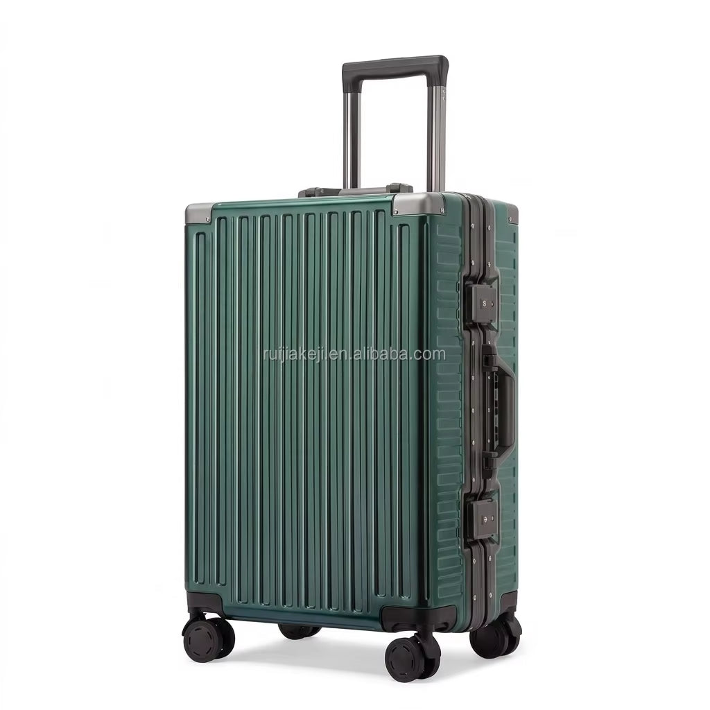 Unisex Luxury Metal Carry on Suitcase Set Aerospace Grade Aluminum Magnesium Trolley Case Low MOQ Dropshipping Best Selling 2026
