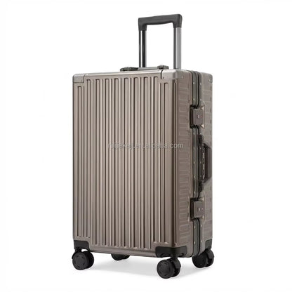 Unisex Luxury Metal Carry on Suitcase Set Aerospace Grade Aluminum Magnesium Trolley Case Low MOQ Dropshipping Best Selling 2026