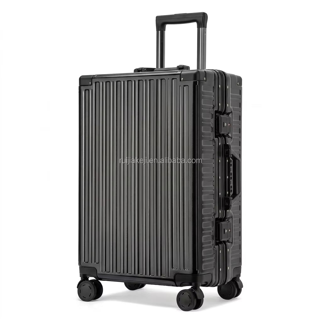 Unisex Luxury Metal Carry on Suitcase Set Aerospace Grade Aluminum Magnesium Trolley Case Low MOQ Dropshipping Best Selling 2026