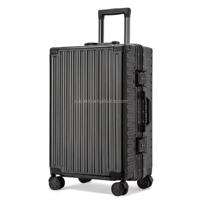 Unisex Luxury Metal Carry on Suitcase Set Aerospace Grade Aluminum Magnesium Trolley Case Low MOQ Dropshipping Best Selling 2026