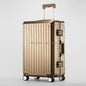Unisex Luxury Metal Carry on Suitcase Set Aerospace Grade Aluminum Magnesium Trolley Case Low MOQ Dropshipping Best Selling 2026