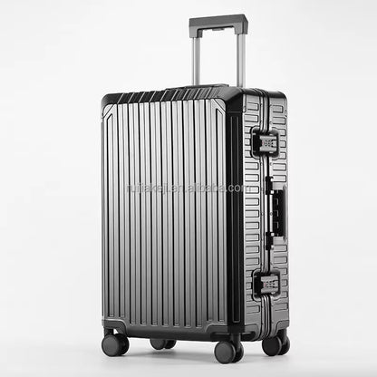 Unisex Luxury Metal Carry on Suitcase Set Aerospace Grade Aluminum Magnesium Trolley Case Low MOQ Dropshipping Best Selling 2026