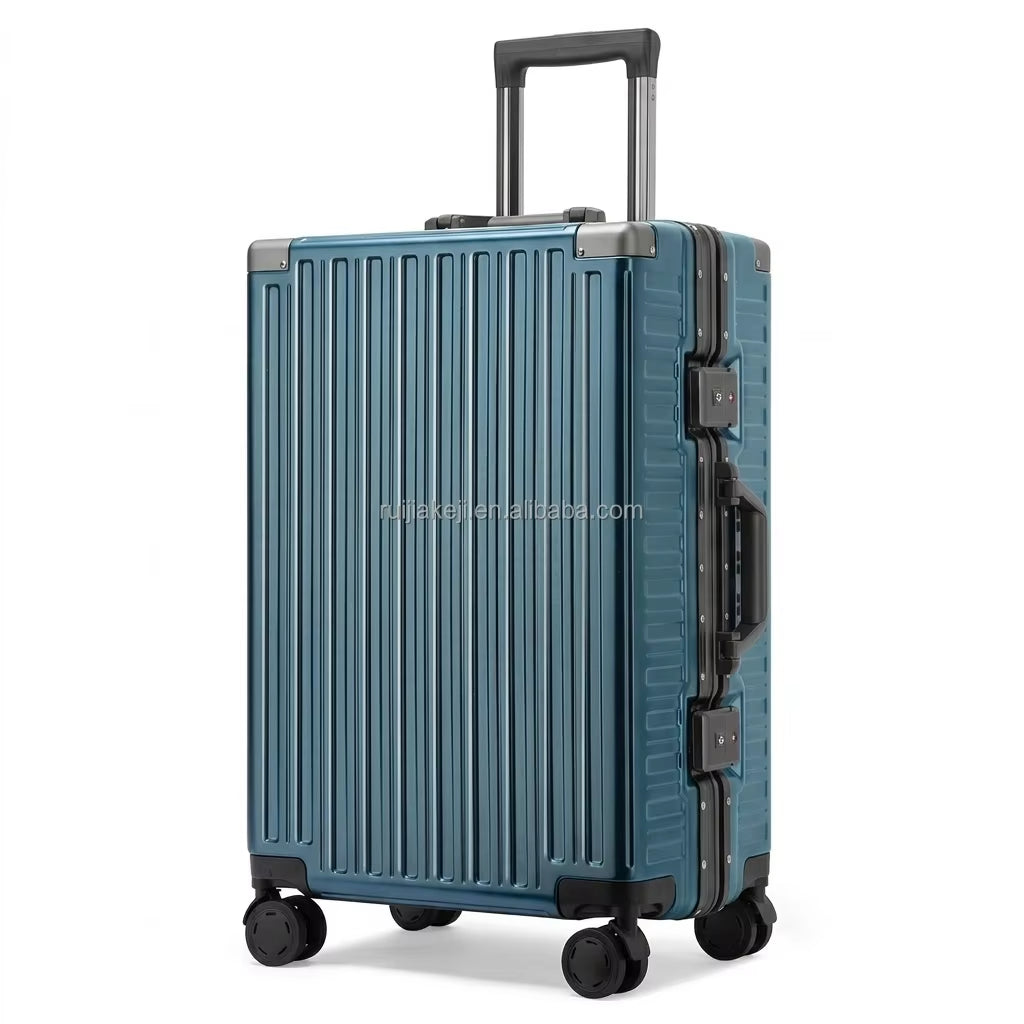 Unisex Luxury Metal Carry on Suitcase Set Aerospace Grade Aluminum Magnesium Trolley Case Low MOQ Dropshipping Best Selling 2026