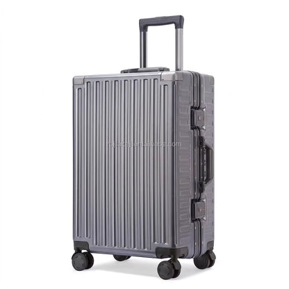 Unisex Luxury Metal Carry on Suitcase Set Aerospace Grade Aluminum Magnesium Trolley Case Low MOQ Dropshipping Best Selling 2026